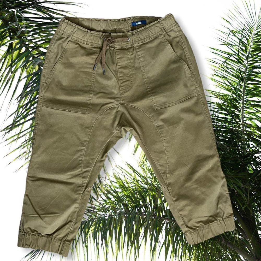 American Rag Men Khaki Cropped Joggers - Size Small - Color: Tan